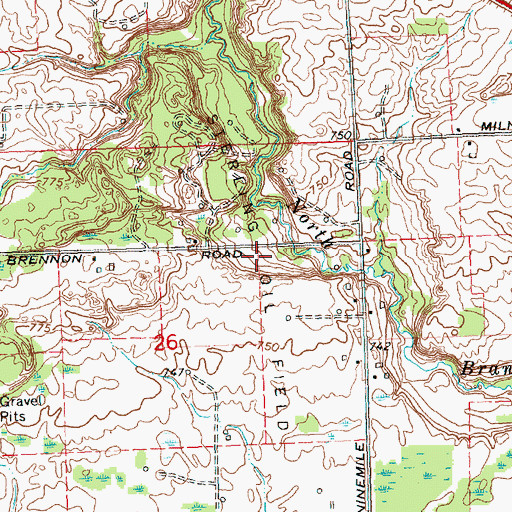 Topographic Map of Sterling Oil Field, MI