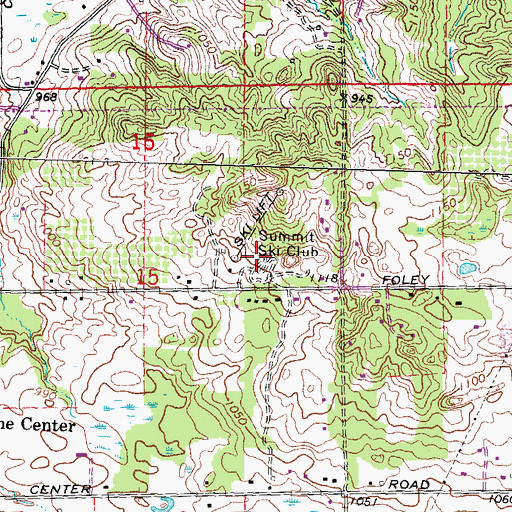 Topographic Map of Summit Ski Club, MI