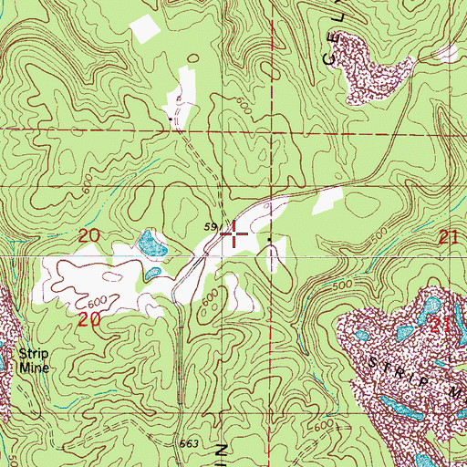 Topographic Map of Glen Iris Church, AL