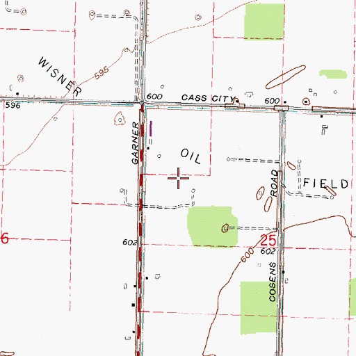 Topographic Map of Wisner Oil Field, MI