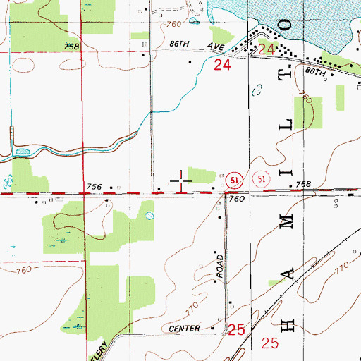 Topographic Map of Code School, MI