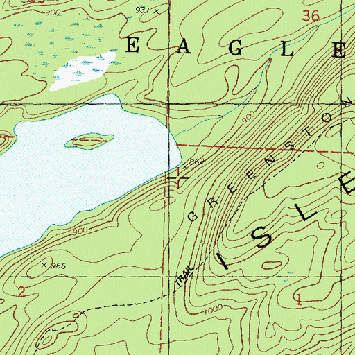 Topographic Map of Lake Desor Campground (historical), MI