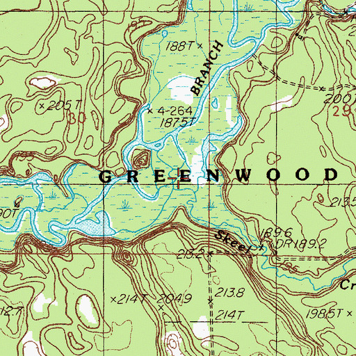 Topographic Map of Sischo Bayou, MI