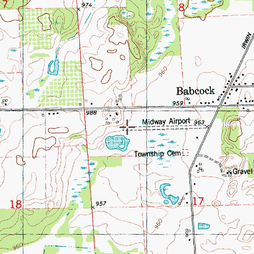Topographic Map of Midway Airport (historical), MI