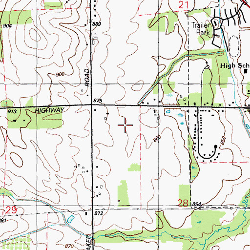 Topographic Map of Omans Heliport, MI