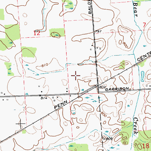 Topographic Map of Lee Field Airport (historical), MI