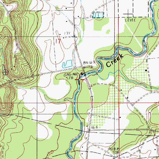 Topographic Map of Melton Bridge, AL