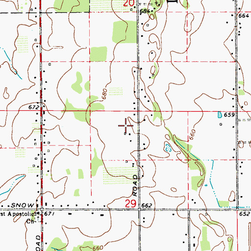 Topographic Map of Myers Airport, MI