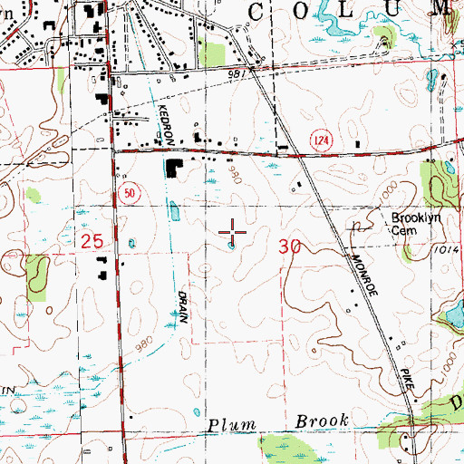 Topographic Map of Shamrock Field, MI