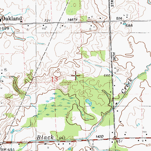 Topographic Map of Bakers Field, MI