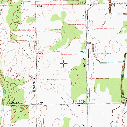 Topographic Map of Mayes Airport (historical), MI