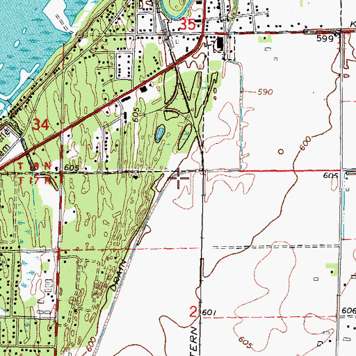 Topographic Map of Farver Field, MI