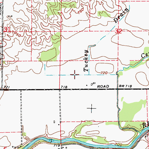 Topographic Map of Flying T Ranch Airport (historical), MI