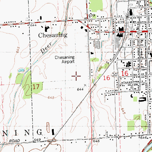 Topographic Map of Howard Nixon Memorial Airport, MI