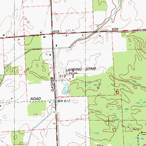 Topographic Map of Woodside Airport, MI