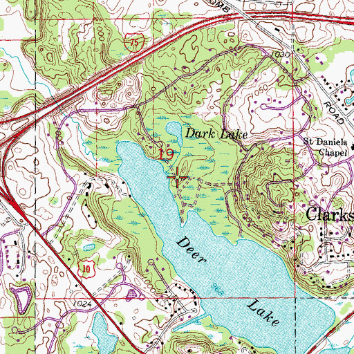 Topographic Map of Wagners Landing Heliport, MI