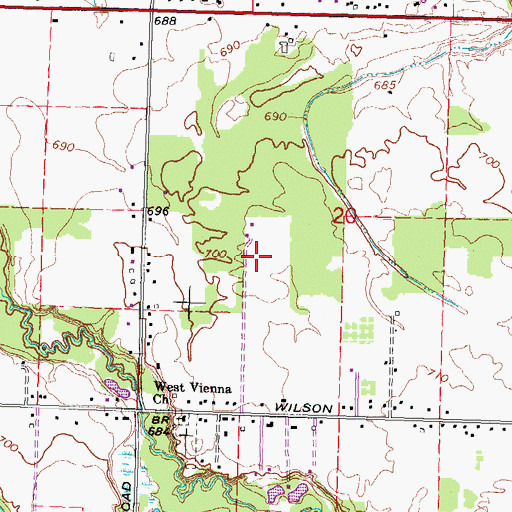 Topographic Map of Crompton's Private Strip, MI