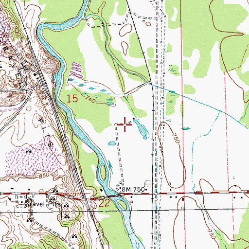 Topographic Map of Walker Airport, MI