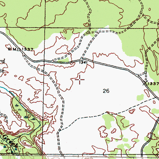 Topographic Map of Iron County Airport, MI