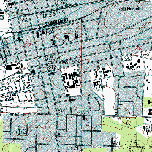 Topographic Map of Alabama School for the Deaf, AL
