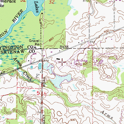 Topographic Map of Cackleberry Airport, MI