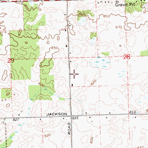 Topographic Map of Hamp Airport, MI