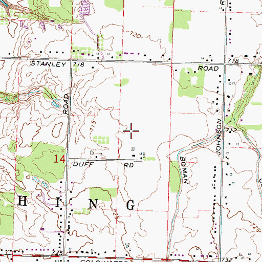 Topographic Map of Cedarville Airport, MI