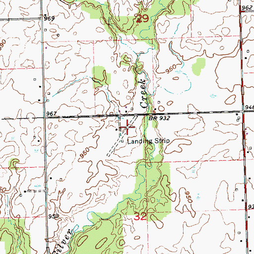 Topographic Map of A C Miller Airport (historical), MI