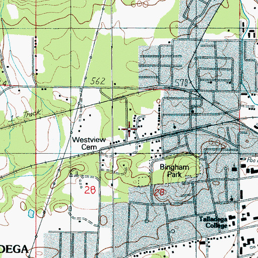 Topographic Map of Belview Baptist Church, AL