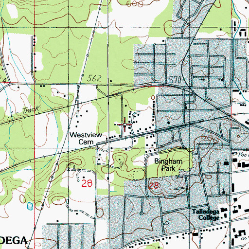 Topographic Map of Belview Baptist Church, AL