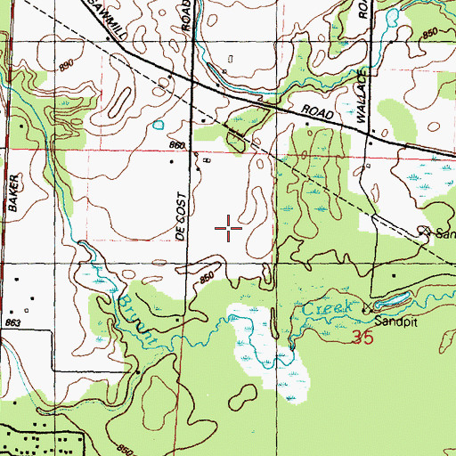 Topographic Map of Stier Airstrip (historical), MI