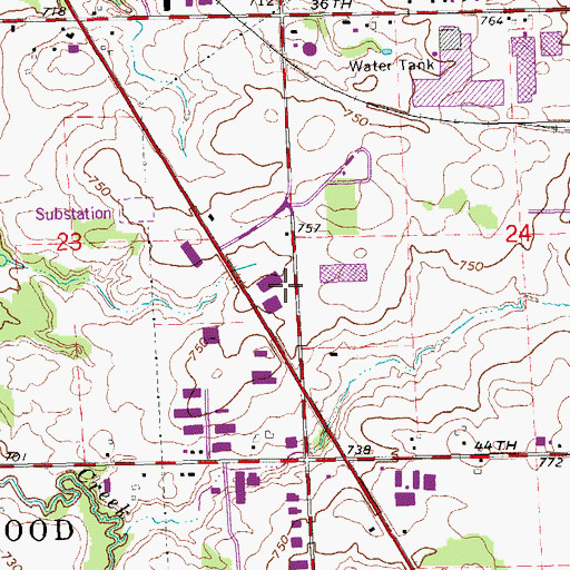 Topographic Map of B and G Heliport, MI