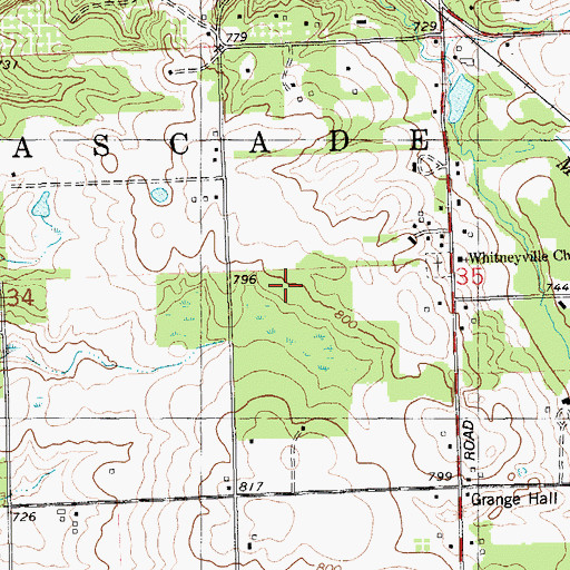 Topographic Map of GRH Heliport, MI