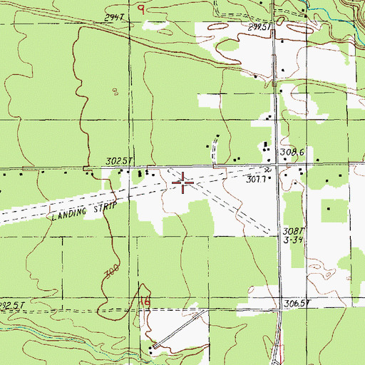 Topographic Map of Eagles Landing, MI