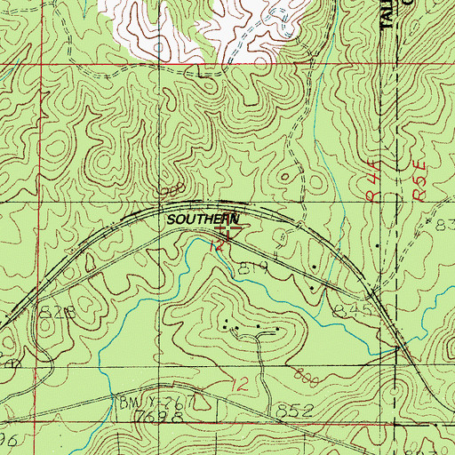 Topographic Map of Big Cut (historical), AL