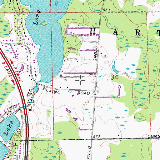 Topographic Map of Hynes Field (historical), MI