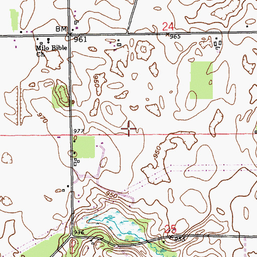 Topographic Map of Charles Airport (historical), MI
