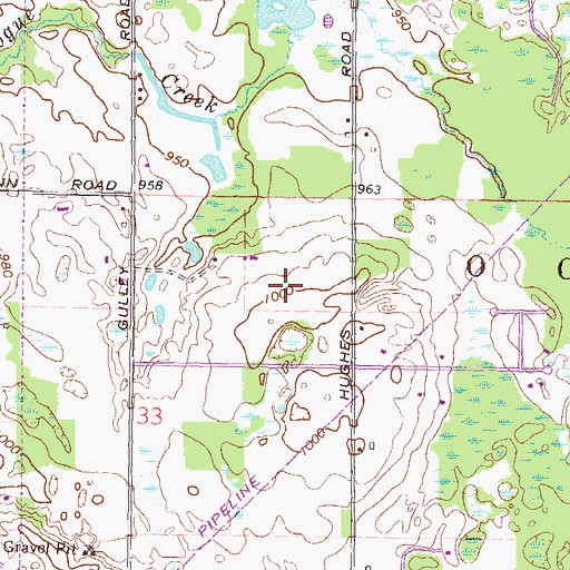 Topographic Map of Haigh Airport, MI
