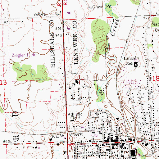 Topographic Map of Thorn Hospital Heliport, MI