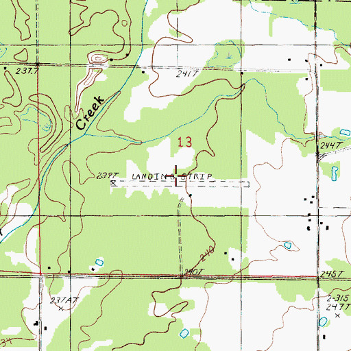 Topographic Map of Horaks Airport (historical), MI