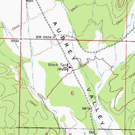 Topographic Map of Black Tank, AZ