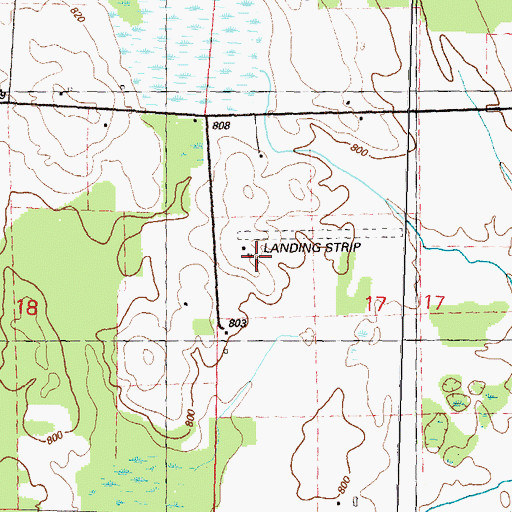 Topographic Map of Milwrick Flying M Airport, MI
