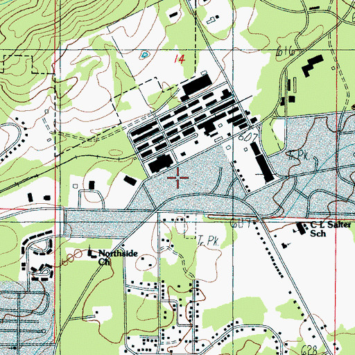 Topographic Map of Brecon, AL