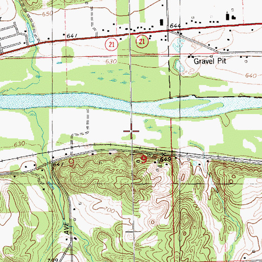 Topographic Map of Van Strien Company Airport, MI