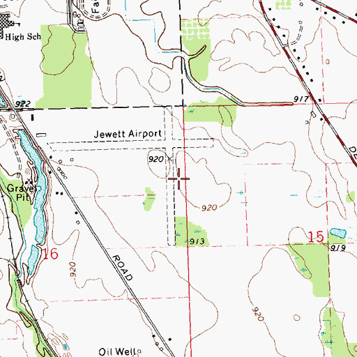 Topographic Map of Mason Jewett Field, MI
