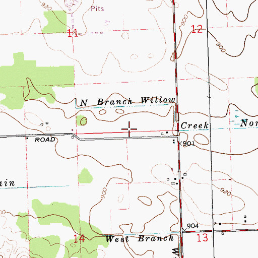 Topographic Map of Bergeon Field (historical), MI