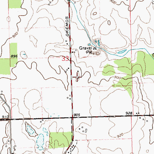 Topographic Map of Eichmeier Field, MI