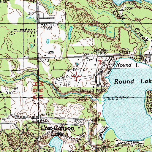 Topographic Map of Capen Airport, MI