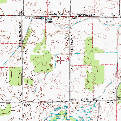 Topographic Map of Laszlo Airport, MI