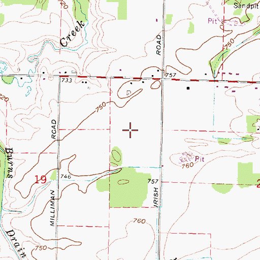 Topographic Map of Jensen Field, MI
